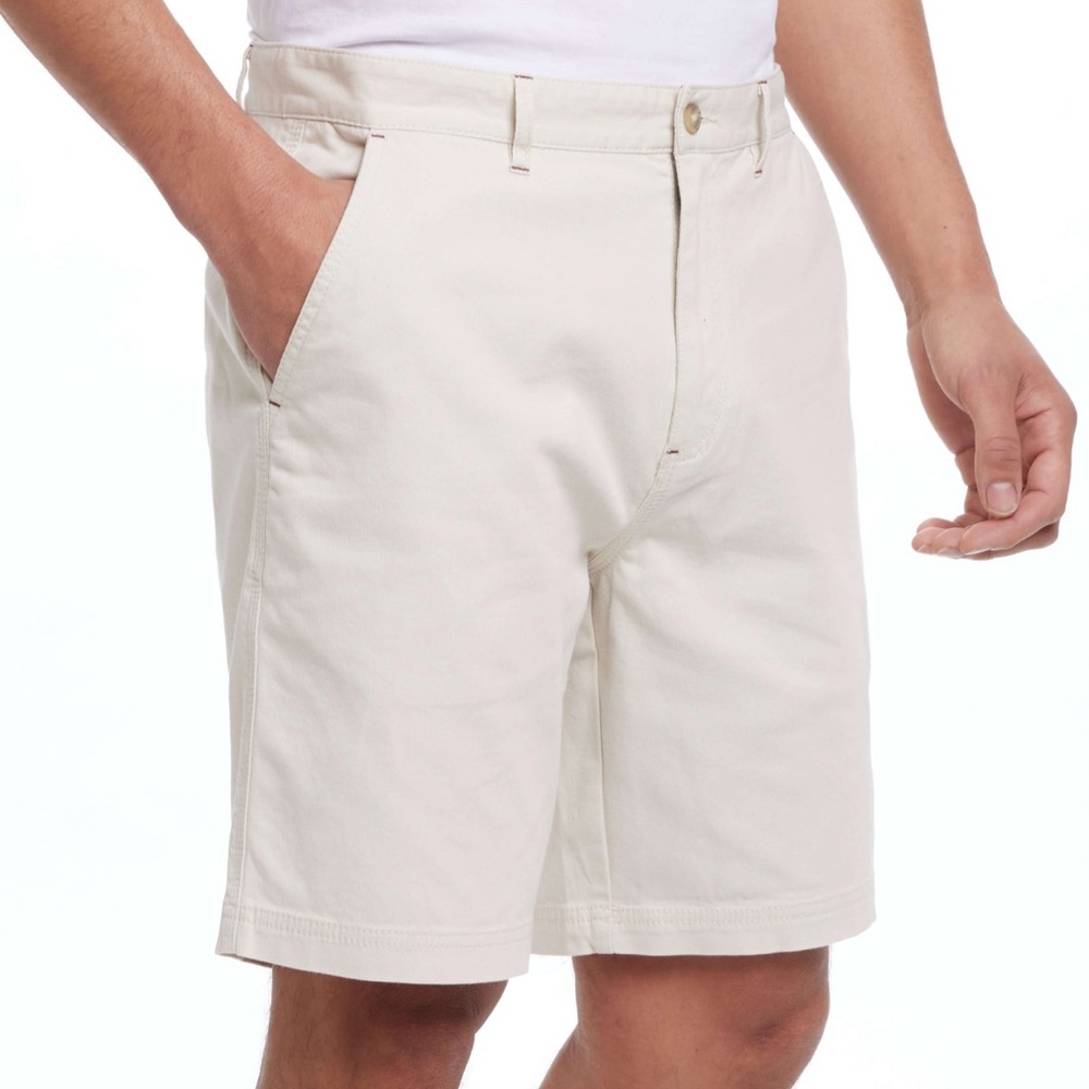 WEATHERPROOF | Men's Vintage Khaki Flat Front Linen Shorts